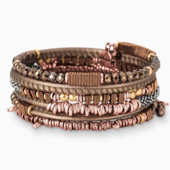 Stella & Dot Jarne Coil Wrap Bracelet Bronze - Picture 4 of 6